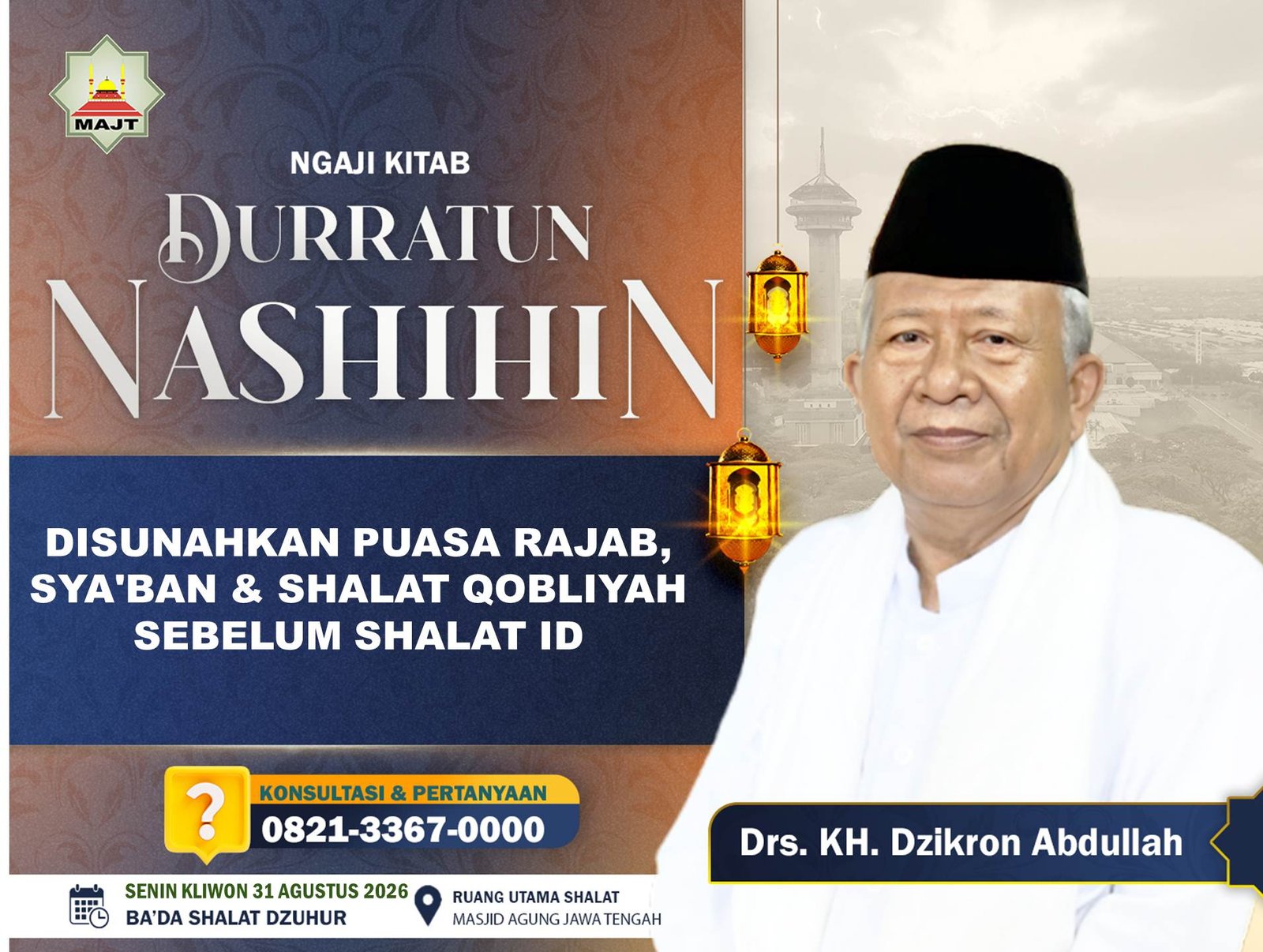 Disunahkan puasa Rajab, Sya'ban & Shalat Qobliyah sebelum Sholat Id 