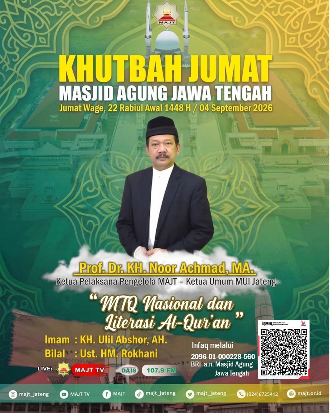 Info Shalat Jumat - MTQ Nasional dan literasi Al-Qur'an